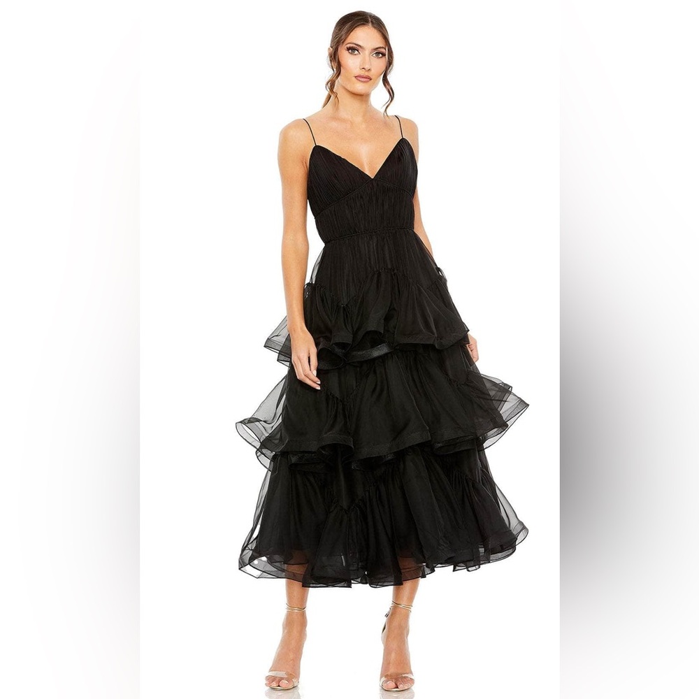 Mac Duggal 68411 - Tiered Chiffon A-line Dress